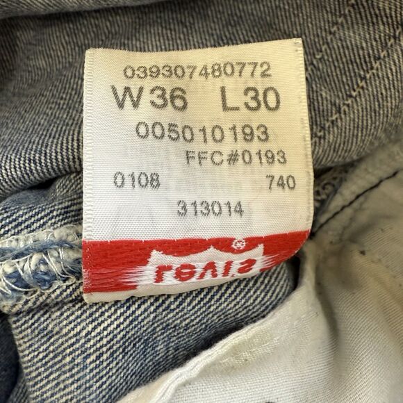 Levi's 501 Jeans Size 36 X 30 Straight Leg Medium Wash Button Fly Y2K 2000s - Picture 12 of 12